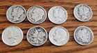 Lot of (8) 90% Silver Dimes  Includes (7) Roosevelt/Mercury & (1) Vintage Barber