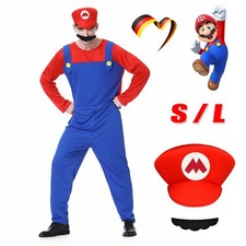 Super Mario Luigi Cosplay Kostüm Herren Damen Kinder Unisex Karneval Overall Set