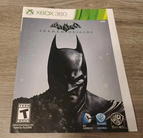 Batman: Arkham Origins (Microsoft Xbox 360, 2013) Cover Art Only