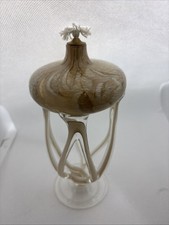 lampe à huile art en verre soufflé main méduses