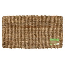 JVL Moris handgesponnene Boucle Kokos Jute Fußmatte, 40 x 70 cm (rechteckig), braun 