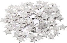 300Pcs Silver Star Foam Stickers - Self Adhesive Glitter Craft Supplies