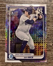 2024 Bowman Mega Box Ben Rice First Chrome Mojo Refractor New York Yankees