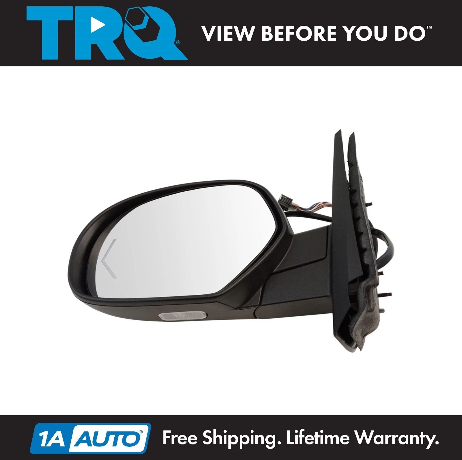 TRQ Mirror Power Folding Heated Memory Puddle Signal Left LH for GM Pickup SUV