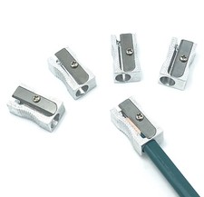 24x Handheld Metal Pencil Sharpener Single Hole Aluminum Alloy Pencil Sharpener