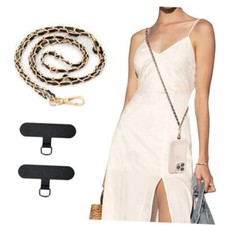 Universal Phone Lanyard, Metal Cell Phone Chain Anti-Theft Regular Black