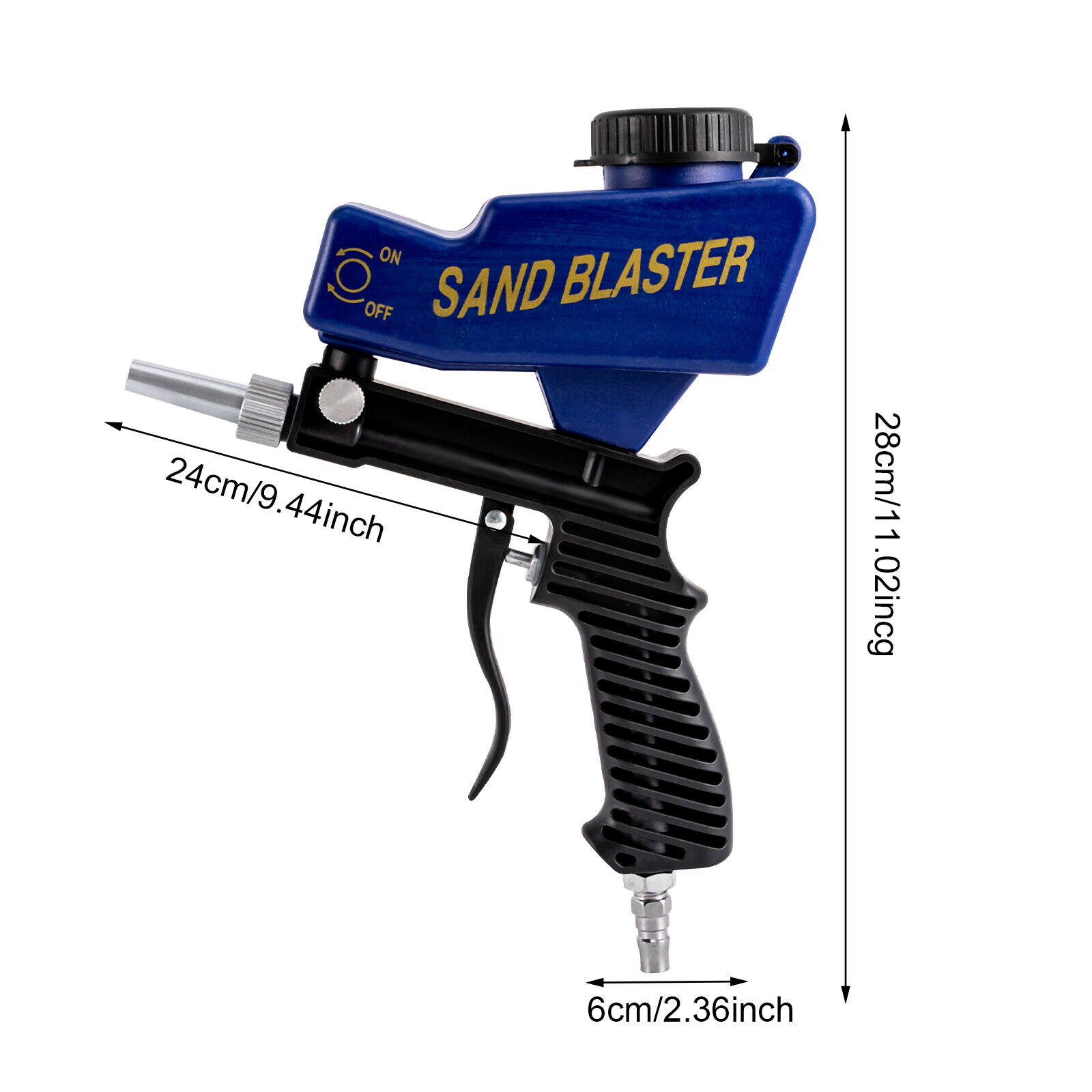 90PSI Sandstrahlpistole Sandblaster Sandstrahlgerät Hand-Druckluftdüsenspitze