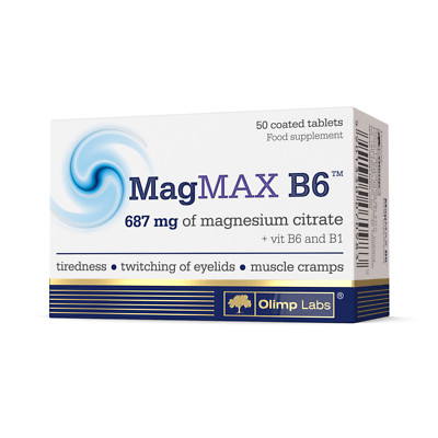 Muskelkrämpfe Nahrungsergänzungsmittel MagMAX B6 Olimp Laboratories 50 Tabletten