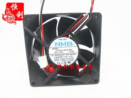 Ventilateur 80x80x25mm 24V DC 2 Broches Pour Refroidissement Onduleur - Neuf