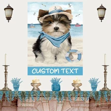 Biewer Dog Canvas .75" Personalized Digital Painting NWT