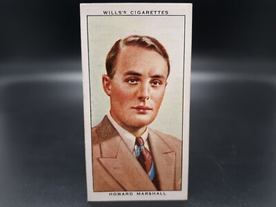 cigarette cards for sale ebay 1930s Will's Radio & Film Stars HOWARD MARSHALL Tobacco Cigarette Movie Card