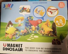 3D Magnetic Dinosaurs Toy Play Set,Dinosaur Puzzles for Kids