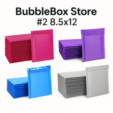  2 8.5x12 Poly Bubble Mailers Fit 8.5x11 Padded Envelopes Self Seal