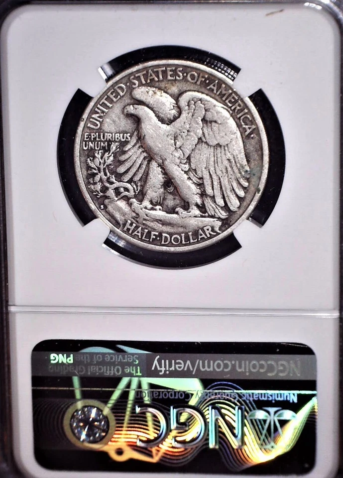 1928-S Walking Liberty Fifty Cent, NGC VF20. Tough Date, Issue  Free - Image 2 of 2