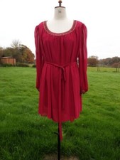 Floaty Beaded Dip Hem Dress & Belt Lined ICE BLOSSOM Plus Size 20 BNWT RRP £55