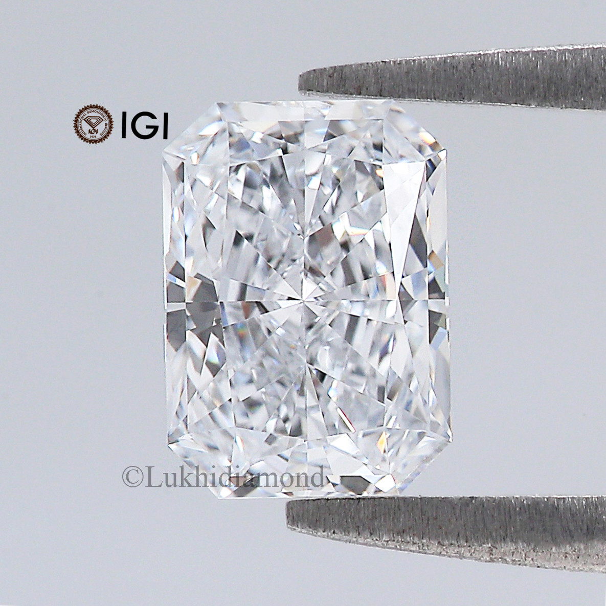 CT IGI Certified Radiant Cut Diamond White -E Color VS1 Clarity Lab  Diamond