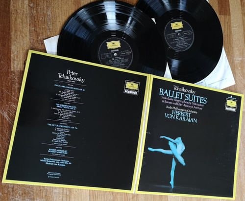 TCHAIKOVSKY, VON KARAJAN, Berlin Philharmonic - UK 1972 G/F 2xLP: Ballet Suites - Picture 5 of 16