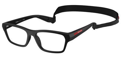 PRADA LINEA ROSSA PS 03RV 1BO1O1 Matte Black Demo Lens 54 mm Men's Eyeglasses