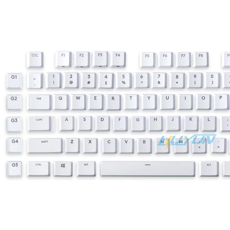 A full set 109 White Key caps for Logitech G813 G913 G815 G915 TKL Keyboard - Image 2 of 4