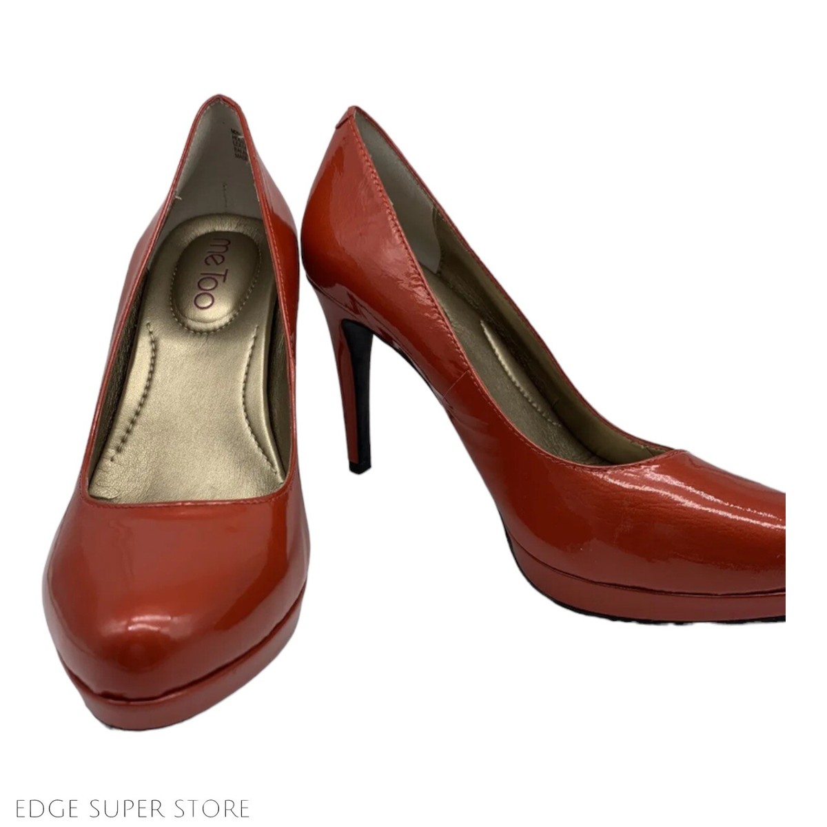 Block Heel Red Delicious Shoes Me Too Candy Apple Red Patent