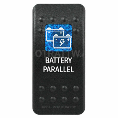 OTRATTW Carling Technologies Contura II Rocker only, BATTERY PARALLEL, BLUE LENS