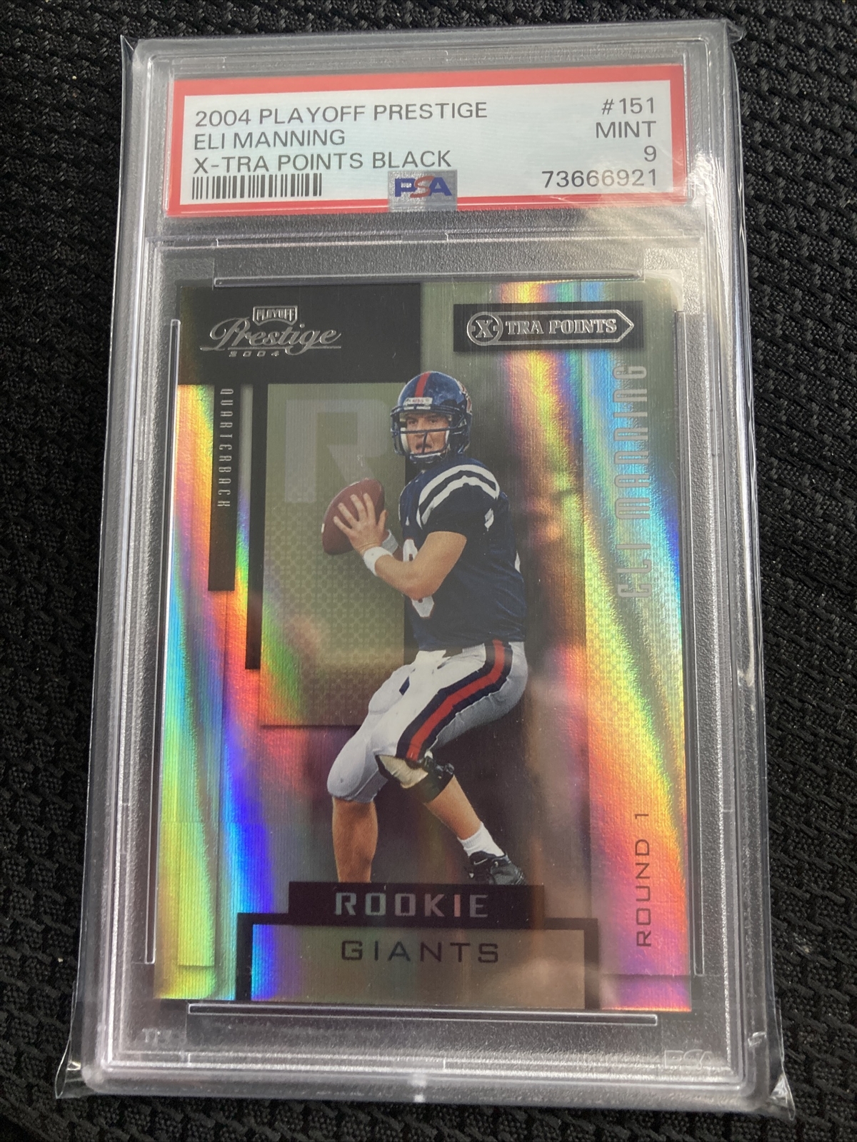 Eli Manning Playoff Prestige #151 X-Tra Points Black