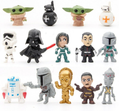 Star Wars Set of 14 Different PVC Cake Toppers Mini Figures