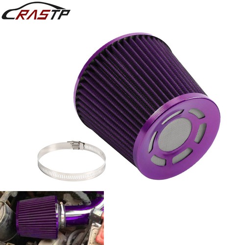 High Flow Cold Air Intake Filter – 3 Inch Inlet, 76mm Cone, Washable & Reusable, Purple Dry Filter - View #11