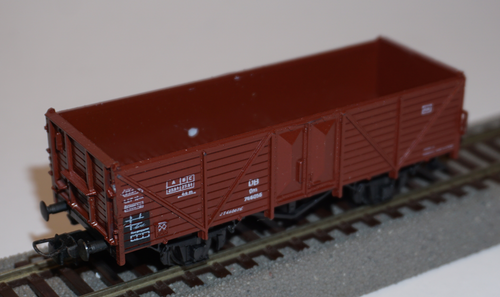 Wagon Couvert Roco HO 1/87 – Gmmehs ép III DB – Gris/marron – Occasion