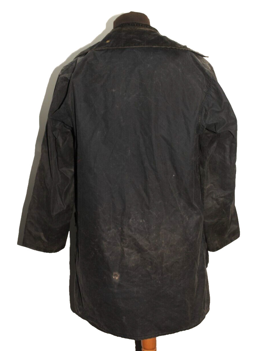 Barbour Border Waterproof Wax Jacket C38 Navy Blue A205 image 6