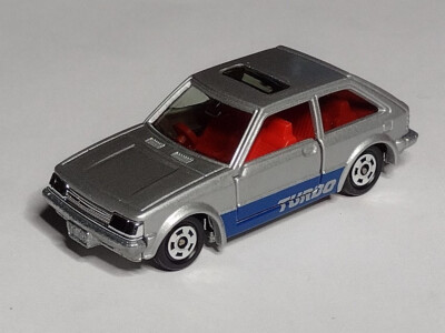 Vintage Tomica Silver Mazda Familia 1500 XG Turbo No 4 Japan Near