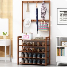 Heavy Coat Hat Shoes Rack Stand Clothes Umbrella Bags Stands Hanger Hall Shelf