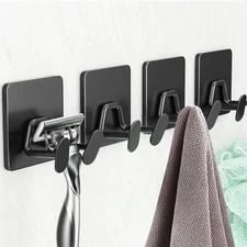 Shower Hooks for inside Shower Extra Sticky Stainless, Razor Holder Shower