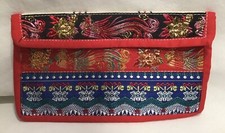 Stunning Gorgeous Bright Multi-Colored Clutch Purse Astounding Needlework