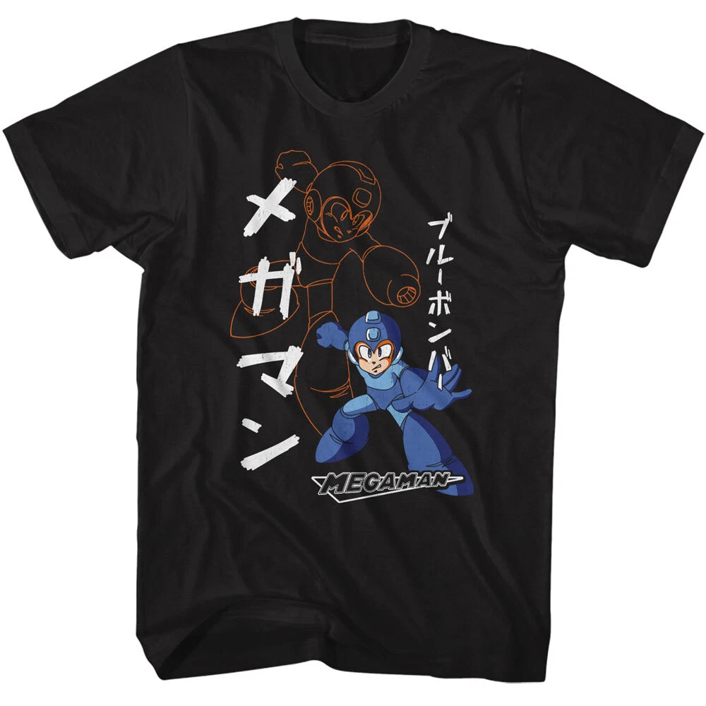 T-shirt Vintage Mega Man (Rock Man) - Homme Taille M - Gris Clair 100% Coton - Occasion Très Bon état