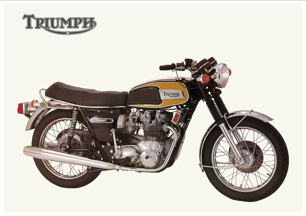 TRIUMPH Poster T150 T150V 1973 1974 1975 Trident UK Suitable to