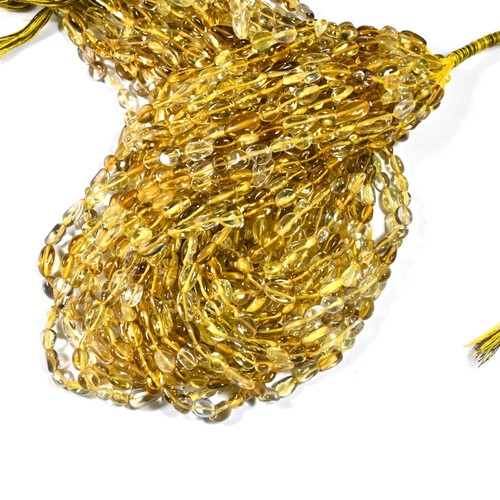 Songea Golden Sapphire Plain Oval Shape Healing Gemstone Craft Making Beads 13" - Picture 14 of 14