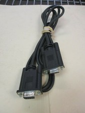 Used Black 9-pin Female to 9-pin DB9 Female Serial Cable