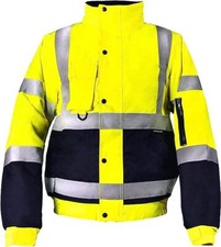 Mens Hi  Visibility Bomber Jacket | Waterproof over trouser | Work Wear | 2 Tone