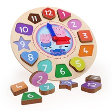 Wood Clock Puzzle Peppa Pig Learning Colors And Shape