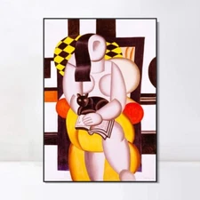 Framed Canvas Giclee Print Art Series#46 by Pablo Picasso Wall Art 24"x32"