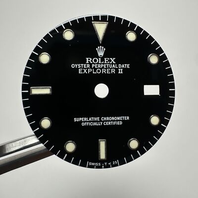 Rolex Explorer 2 II Zifferblatt 16570 16550 schwarz Vintage