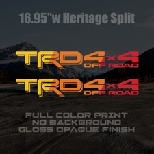 2 Trd Heritage Split 4x4 Decals For Toyota Tundra 16.95 Fits 2022-25 2 Trd Heritage Split 4x4 Decals For Toyota Tundra 16.95 Fits 2022-25