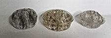 3 Vintage Clear Glass Flower Frogs Floral Arrangement Holders 2 FLAWED
