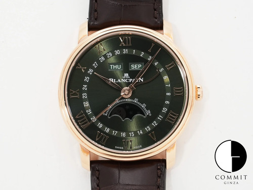 Blancpain Villeret Quantieme 6654A-3653-55B 40 mm Green Dial