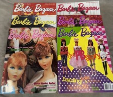 Vintage Lot Of 6 Barbie Bazaar Magazines 1995-1998 Barbie Toys Collector Dolls