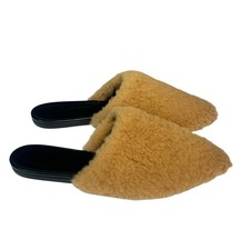 Jenni Kayne Womens Slip On Pointed Toe Shearling Mules Brown Size 39 / 9