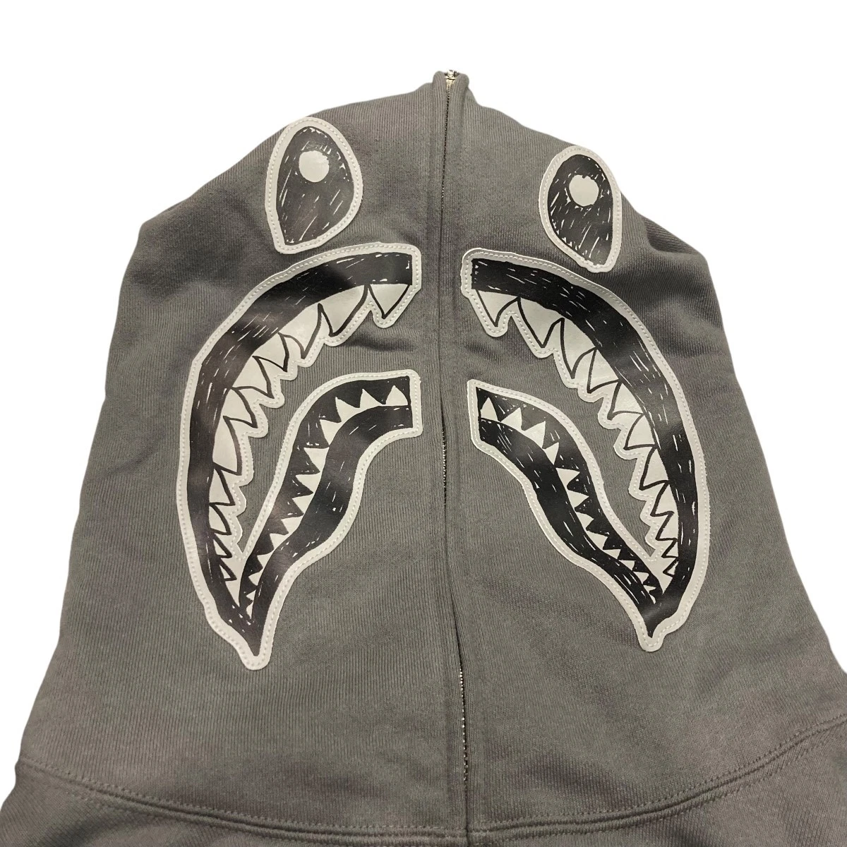 A BATHING APE (BAPE) Felpa con cappuccio A Bathing Ape grigia XL zip usata