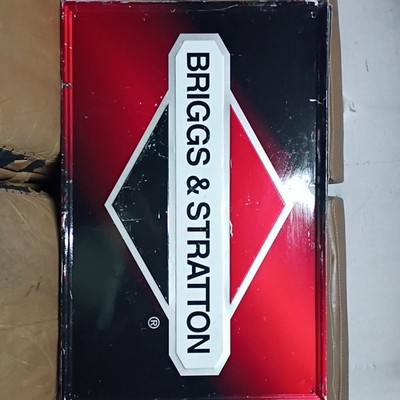 Briggs & Stratton Logo Advertising Sign, Original Red Black White