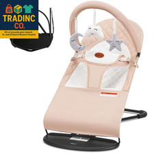Baby Bouncer, Portable Baby Bouncer Seat for Babies 0-18 Months, 100 Cotton Fab